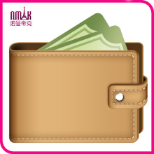 New Stylish Mens Custom Wallet PU Pockets Card Clutch Bifold Leather Purse Light Brown